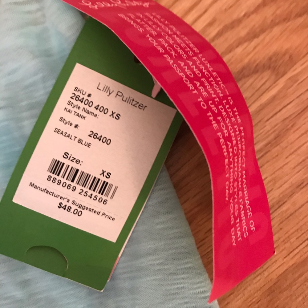 NWT Lilly Pulitzer Athletic Tank Aqua